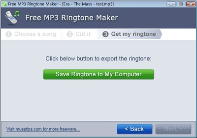 Screenshot of the application Free MP3 Ringtone Maker - #3