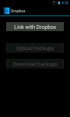 Screenshot of the application OrganizerMobile (Backup data) - #2