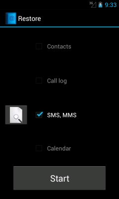 Screenshot of the application OrganizerMobile (Backup data) - #5
