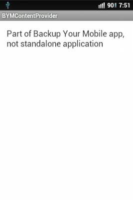 Screenshot of the application BYM Content Provider - #2