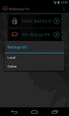 Screenshot of the application My Backup Root - #6