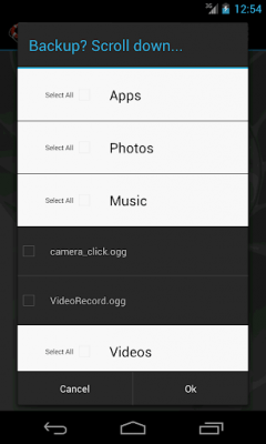 Screenshot of the application My Backup Root - #11