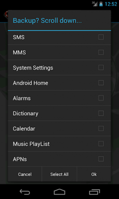 Screenshot of the application My Backup Root - #19