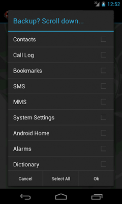 Screenshot of the application My Backup Root - #21