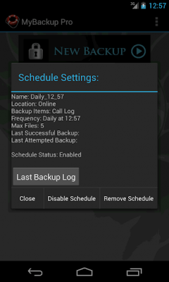 Screenshot of the application My Backup Root - #24