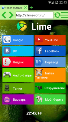 Screenshot of the application Lime 2: WEB Browser - #5