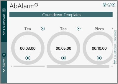 Screenshot of the application ABALARM - #2