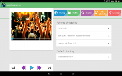 Screenshot of the application Music Folder Player (original) - #2