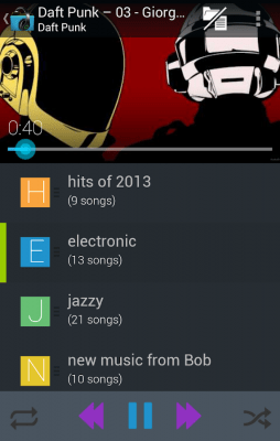 Screenshot of the application Music Folder Player (original) - #12