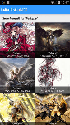 Screenshot of the application DeviantART Gallery - #2