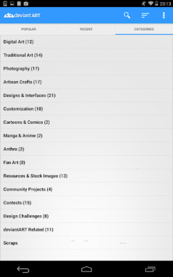 Screenshot of the application DeviantART Gallery - #8