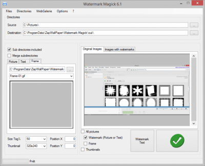 Screenshot of the application Watermark Magick - #3