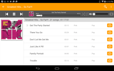 Screenshot of the application abMusic - #2
