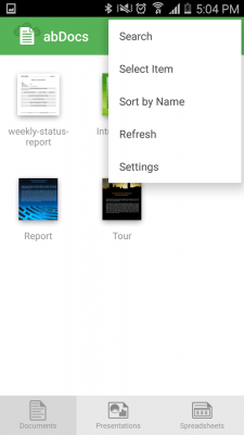 Screenshot of the application abDocs - #8