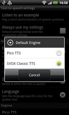 Screenshot of the application SVOX Czech Iveta Trial - #3