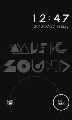 Screenshot of the application Typo Black GO Locker Theme - #2