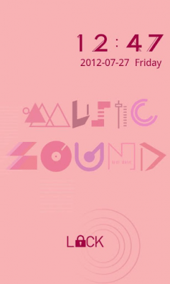 Screenshot of the application Typo Pink GO Locker Theme - #2
