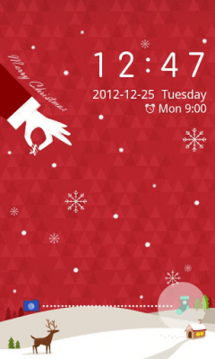 Screenshot of the application Christmas Letter GOLockerTheme - #2