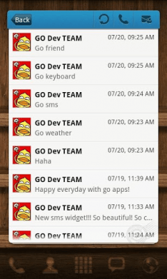 Screenshot of the application Wood Theme GO Launcher EX - #4