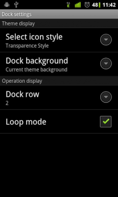 Screenshot of the application Transparence Dock GO Launcher - #2