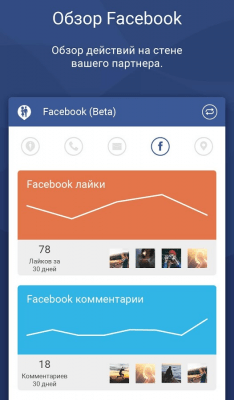 Screenshot of the application Couple Tracker - Mobile monitor - #2