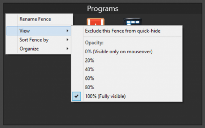 Screenshot of the application Fences - #2