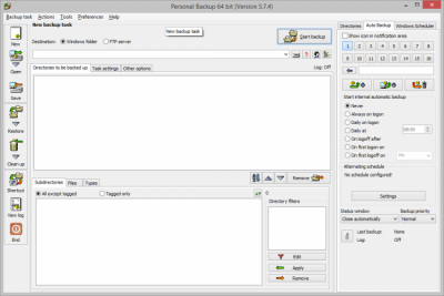 Screenshot of the application Personal Backup - #2