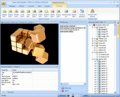 Screenshot of the application Flash Decompiler Trillix - #3