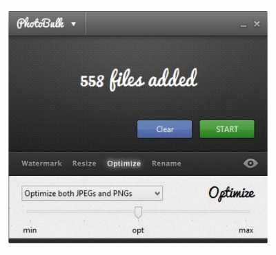Screenshot of the application PhotoBulk - #2