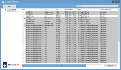 Screenshot of the application Abyssal Recovery - #2