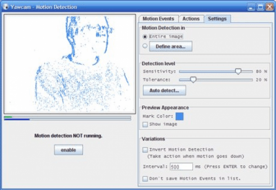 Screenshot of the application Yawcam - #2