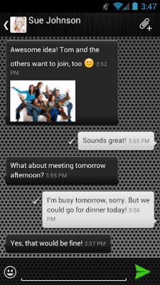 Screenshot of the application mysms - Chrome Theme - #6