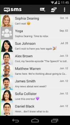 Screenshot of the application mysms - KitKat Theme - #2