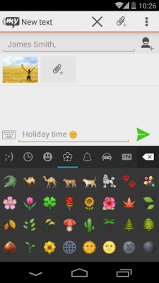 Screenshot of the application mysms - Orange & White Theme - #5
