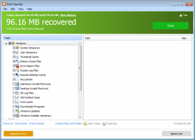 Screenshot of the application Disk Cleaner - #2