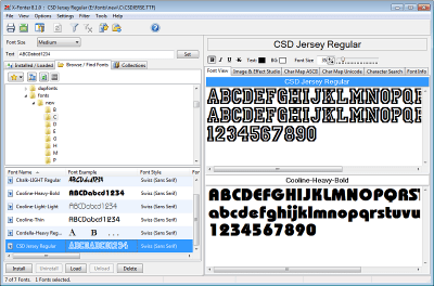 Screenshot of the application X-Fonter - #2