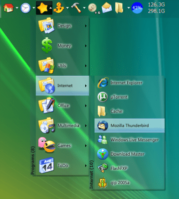 Screenshot of the application True Launch Bar - #2