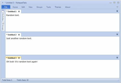Screenshot of the application NotepadTabs - #2