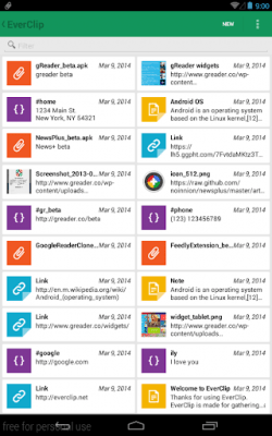 Screenshot of the application EverClip - #6