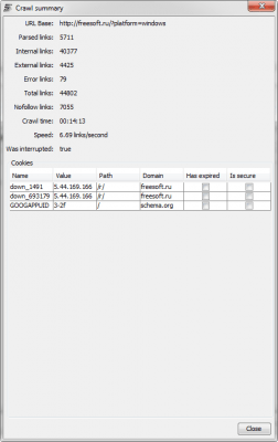 Screenshot of the application DRKSpiderJava - #2