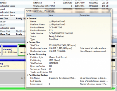 Screenshot of the application Active@ Partition Manager - #3