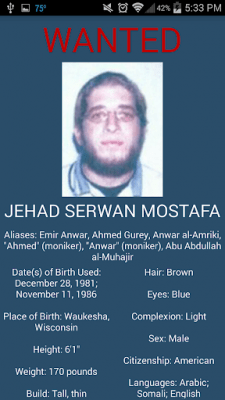 Screenshot of the application FBI Most Wanted - #10