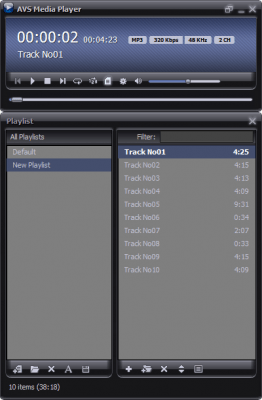 Screenshot of the application AVS Media Player - #2