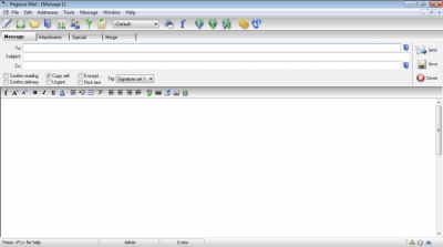 Screenshot of the application Pegasus Mail - #2