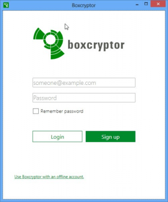 Screenshot of the application Boxcryptor - #3