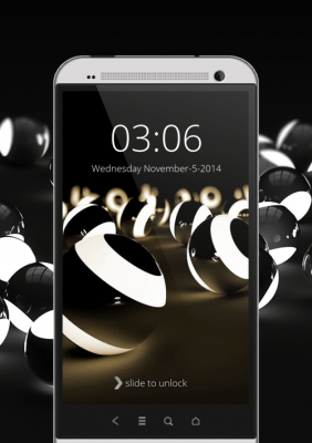 Screenshot of the application 3D Light Balls Screen Lock - #3
