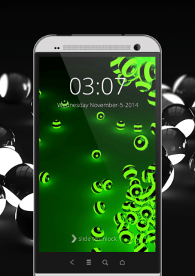 Screenshot of the application 3D Light Balls Screen Lock - #7