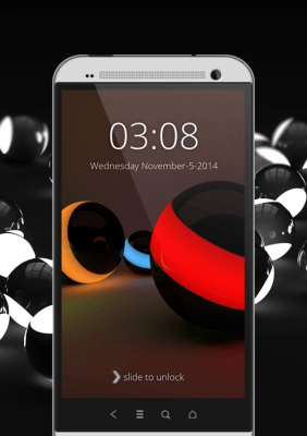 Screenshot of the application 3D Light Balls Screen Lock - #8