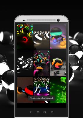 Screenshot of the application 3D Light Balls Screen Lock - #10