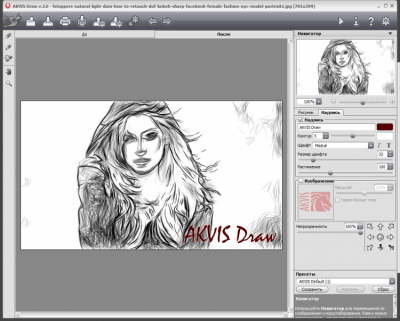 Screenshot of the application AKVIS Draw - #3